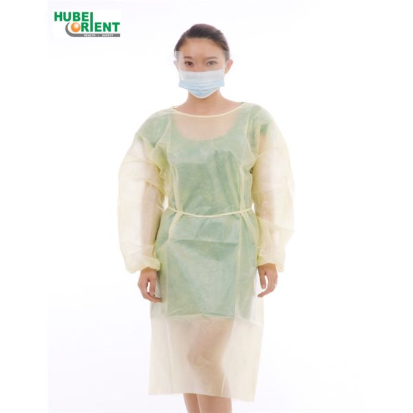 Quality Non Sterile Disposable SMS Nonwoven Isolation Gown With Elastic Wrist wholesale