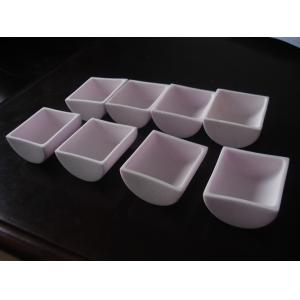 China Custom Alumina Ceramic Crucible , Semi Circle Engineered Ceramics Crucibles Boat on sale