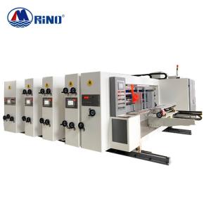 45KW Carton Box Flexo Printing Machine 3 Color Lead Edge Feeding