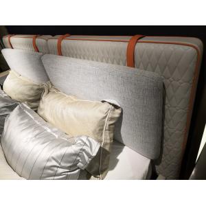 Villa home upholstered headboard king size bed in light luxury fabric with