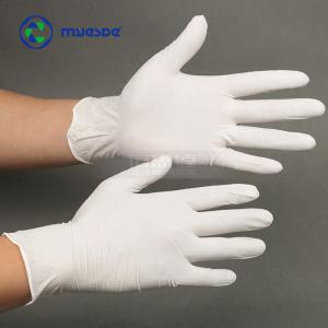 Cheap White Superior Cleanroom Nitrile Gloves Class 100/ISO 5 for sale