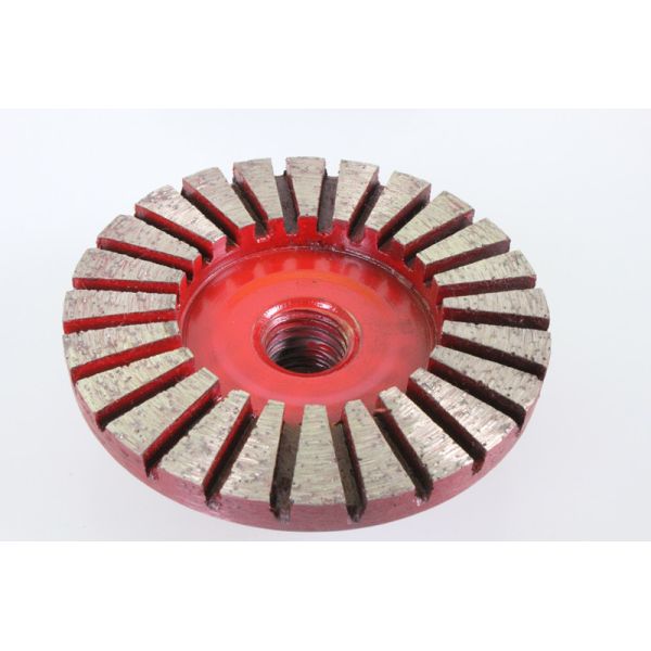 Quality 3 Inches 24 - Segment Diamond Cup Wheel No Jumping During Grinding Long Work Life wholesale