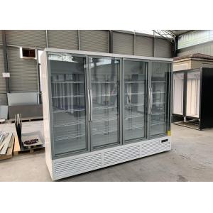 R290 Self Contained Insulated White Merchandiser Freezer With Swing Glass Door