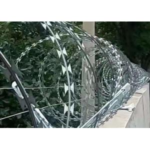 Cross Type And Iron Wire Material Oem Concertina Razor Wire Anti Rust 10m/Roll