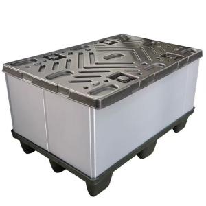 300kg Capacity Plastic Moving Containers Foldable Plastic Bulk Container Impact