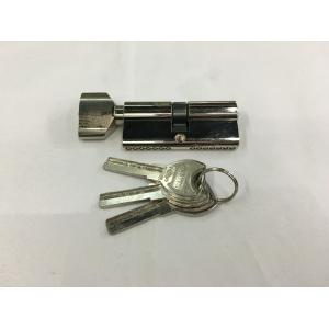 70mm(35*35) Single Zinc Cylinder with 3 iron computer keys Surface finish Bright
