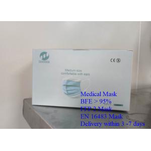 Prevent Coronavirus Disposable Medical Mask Latex Free With Iso Ce Certification