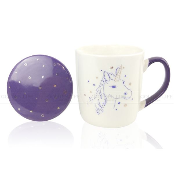 Quality Unicorns Personalized Coffee Travel Mugs High Temperature Color Glaze wholesale