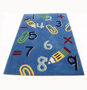 China Handtufted Good Acrylic Non-poison Kid Carpet Kid Rug boy like rug great for boy room numbers design on sale