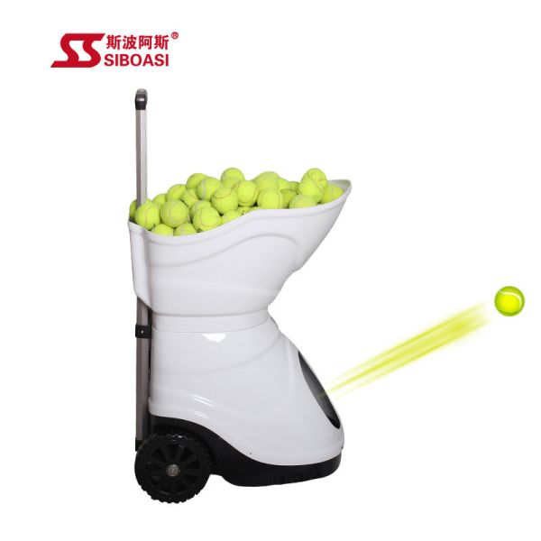 Quality Portable Tennis Ball Tosser Machine Top And Back Spin Adjustment wholesale