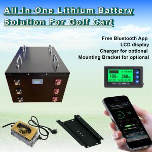 36V 80Ah Golf Cart Lithium Battery Deep Cycle LiFePO4 Battery With LCD CAN RS485