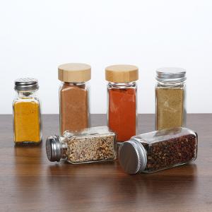 4oz 120ML Spice Pot Glass Spice Jars Seasoning Bottles With Shaker Lids