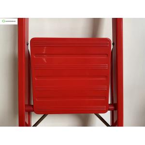 Red 4 Steps Aluminum Folding Ladder Using Hight 87 cm Max Load 150KG
