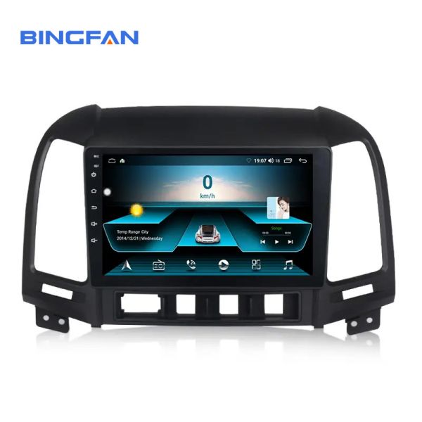 9 Inch 4 Core Android 10.0 1GB RAM 32GB ROM For HYUNDAI SANTA FE 2005-2012 Car