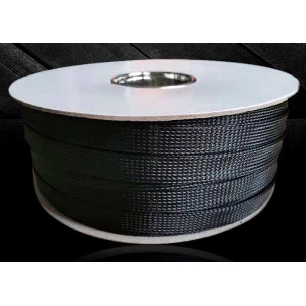 Electrical Braided Automotive Wire Sleeve , Expandable Cable Sleeving Pet Material