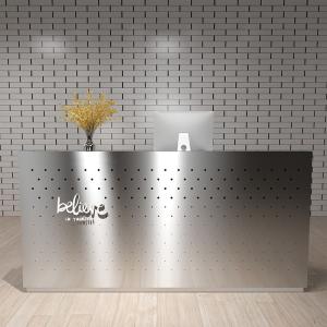 OEM Reception Desk Table with Drawers and Cabinets Made of E1 MDF/MFC Melamine