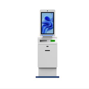 Hotel 32" Bill Payment Ticket Self Check In Kiosk Portable Cash Recycler Machine