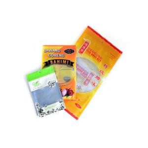 China Cooked Food Custom Plastic Bags Solvent Free Lamination Three Side Seal on sale