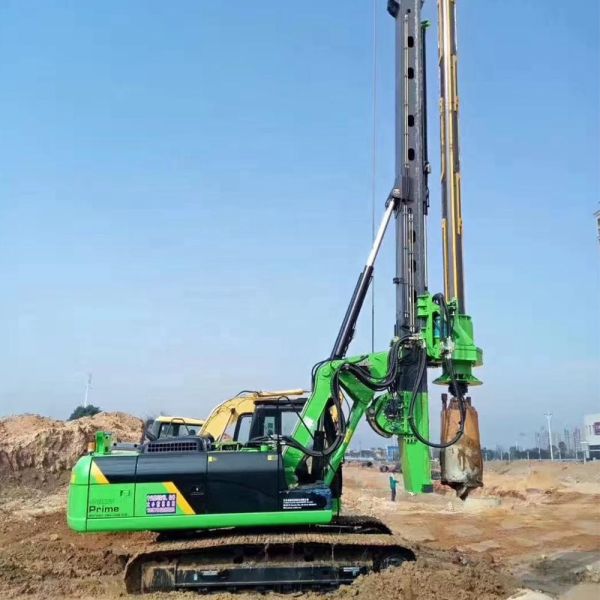 High Reliability Pile Driver Borehole Machines Low Emissions 90 KN.M Max Torque