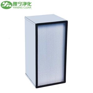 Plastic Frame Mini Deep Pleated Hepa Filter Glass Fiber Media High Efficiency