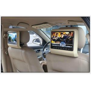 Back Hanging Car Headrest Monitor Beige Color 1080P Multiple Format Video