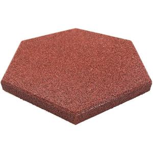 Hexagon Rubber EPDM/SBR Pavers Red Color Rubber Brick For Equestrian And