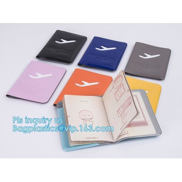shinny promotion PVC Passport cover or Passport Case, PU and PVC grid card