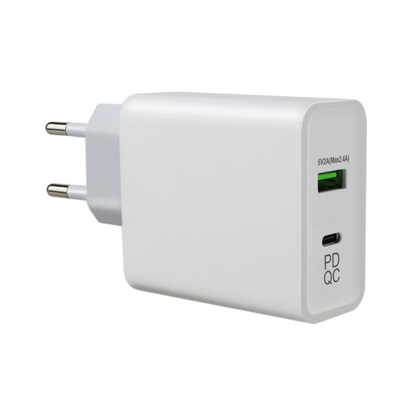 Quality 45W GaN PD Fast Charger EU Plug with 1 USB-C and 1 USB-A Port wholesale