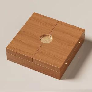Customized high quality luxury wooden food gift box storage box product display