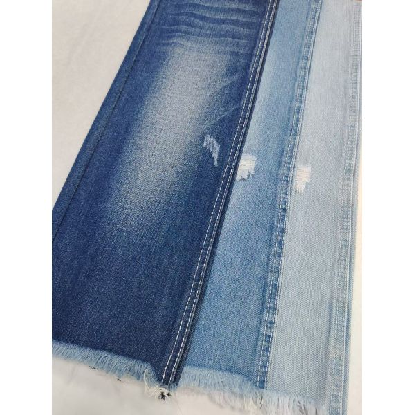10.9oz Cotton Polyester Rayon Denim Fabric DARK INDIGO 12S For boyfriends Jeans