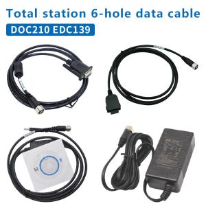 Cheap DOC210 EDC139 Data Cable for TOPCON SOKKIA Total Stations ES/OS/PS To PC (Win11) 6 Hole for sale