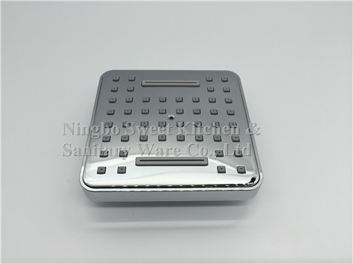 ABS plastic material 4inch square chrome plating shower head top shower overhead shower