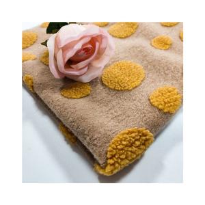 1000KG Sherpa Fleece Jacquard Fabric 100% Polyester Comfortable