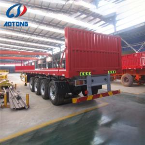 China 40-Foot Flatbed Semi-Trailer with Mechanical or Air Suspension on sale