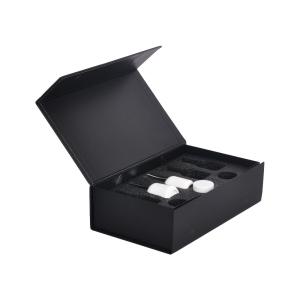 Recyclable Black Magnetic Gift Box Nail Polish Set Packaging With Foam Insert