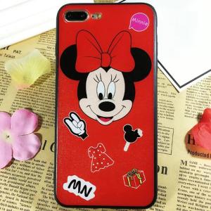 PC+TPU Silk Grain Cute Smile Micky Minnie Cell Phone Case Cover For iPhone 7 6s