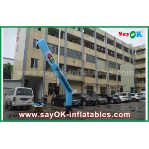 Inflatable Waving Man 3-5mH Blue AIr Dancer With Logo And Company Name For