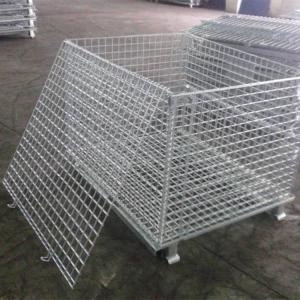 Security Steel Welded Stackable Wire Mesh Storage Cages 50*50