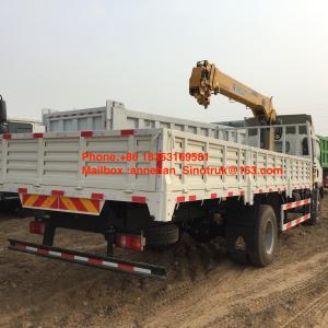 5T Truck Mount Crane Of Sinotruk Howo With Xcmg Crane 4x2 6 Wheels With 10T
