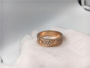 China Wedding Rings Luxury Gold Jewelry , Luxury 18K Gold  Love Wedding Band on sale