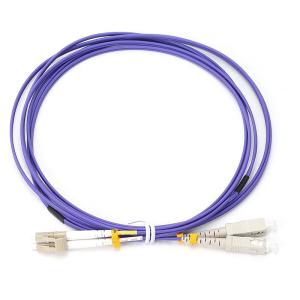 KEXINT SC LC Duplex Fiber Optic Patch Cord MM OM2 Purple Color 50/125 2.0mm 3m