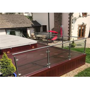 Exterior Stainless Steel And Glass Railing Systems , Steel Railing With Glass