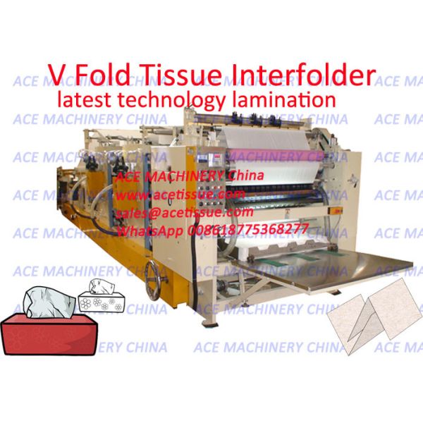 China Automatic Drawing Type Facial Paper Tissue Converting Machine With Gluing