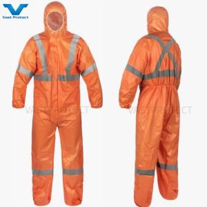 CAT III Standard Orange SMS Microporous Disposable Coverall for Protective