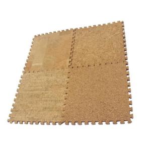 Quality Eco Antiskid Natural Cork Pads Rectangular Cork Puzzle Mat Placemats 60x60cm wholesale