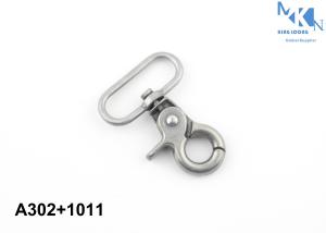 China Flexible Swivel Clasp Hooks / Small Spring Snap Hook Silver Surface on sale
