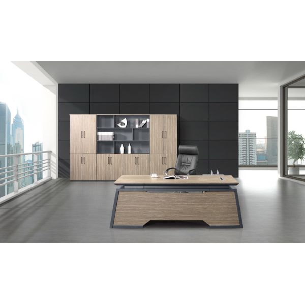 Quality Melamine Faced Chipboard Office Manager Desk , Knock Down Exclusive Office Furniture wholesale