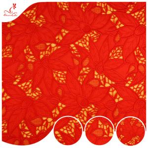 Cheap Beautiful Leaf Guipure Embroidery Tulle Lace Fabric 135cm Width for sale