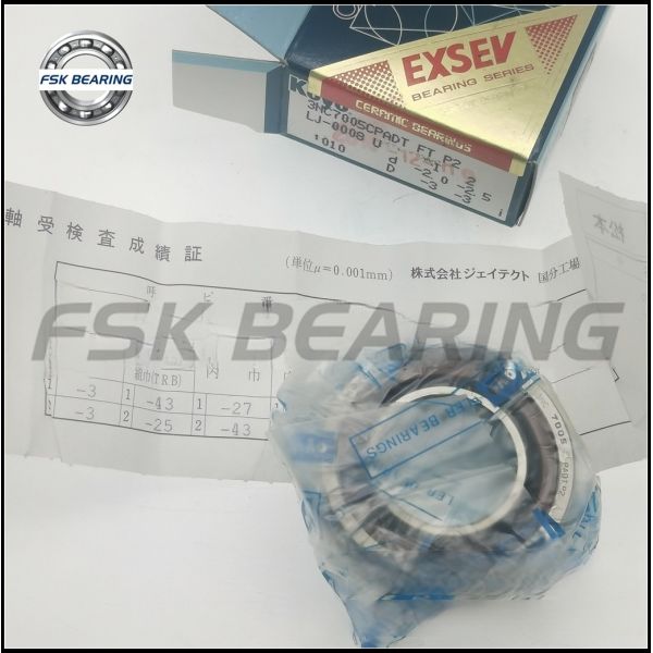 Super Precision 3NC7005CPADT FT P2 Ceramic Angular Contact Ball Bearing Silent