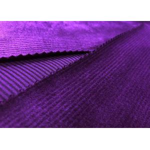 200GSM Stretchy Purple Corduroy Fabric for Pants Accessories 94% Polyester